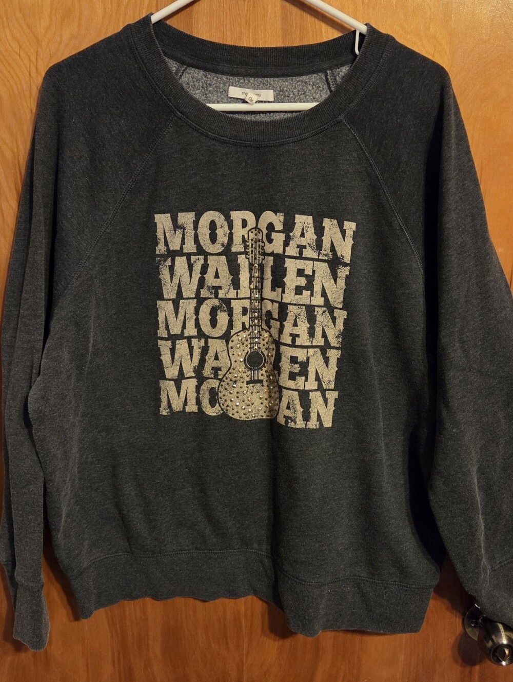 Morgan Wallen Sweatshirt Crewneck Gray Women’s Gem Detail Maurices Size 0X